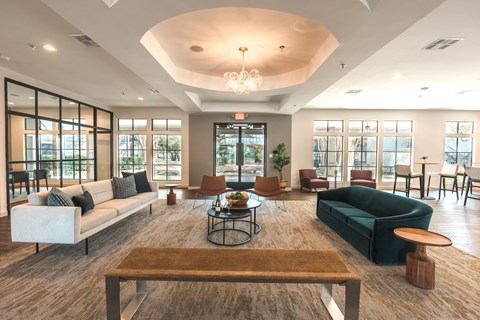 sitting area with couches at Monterey Ranch, Austin